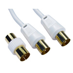 RS PRO Male TV Aerial Connector to Male TV Aerial Connector Coaxial Cable, 50m, RF Coaxial, Terminated