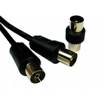 RS PRO Male TV Aerial Connector to Female TV Aerial Connector Coaxial Cable, 3C2V Coaxial, Terminated