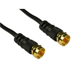 RS PRO Male F Type to Male F Type Coaxial Cable, 1.5m, F Connector Coaxial, Terminated