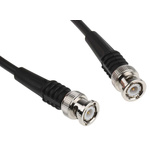 TE Connectivity Male BNC to Male BNC Coaxial Cable, 500mm, RG58 Coaxial, Terminated