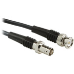 TE Connectivity Male BNC to Female BNC Coaxial Cable, 250mm, RG58 Coaxial, Terminated