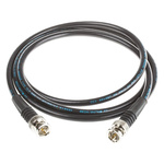 TE Connectivity Male BNC to Male BNC Coaxial Cable, 1.5m, RG59 Coaxial, Terminated