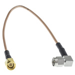 TE Connectivity Male SMA to Male SMA Coaxial Cable, 250mm, RG316 Coaxial, Terminated