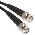 RS PRO Male BNC to Male BNC Coaxial Cable, 500mm, RG58 Coaxial, Terminated