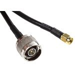 RF Solutions Male N Type to Male RP-SMA Coaxial Cable, 1m, RF Coaxial, Terminated