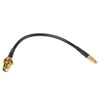 RF Solutions Female SMA to Male MCX Coaxial Cable, 100mm, RG174/U Coaxial, Terminated