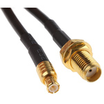 RF Solutions Female SMA to Male MCX Coaxial Cable, 200mm, Terminated