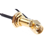 RS PRO Female SMA to Male SMA Coaxial Cable, 100mm, Terminated