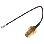 RS PRO Female RP-SMA to Female U.FL Coaxial Cable, 100mm, RF Coaxial, Terminated