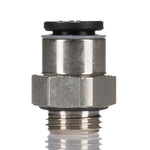 Legris LF3000 Series Straight Threaded Adaptor, G 1/8 Male to Push In 6 mm, Threaded-to-Tube Connection Style
