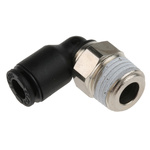Legris LF3000 Series Elbow Threaded Adaptor, R 1/8 Male to Push In 4 mm, Threaded-to-Tube Connection Style