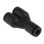 Legris LF3000 Series Y Tube-to-Tube Adaptor, Push In 4 mm to Push In 4 mm, Tube-to-Tube Connection Style