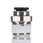 Legris LF3000 Series Straight Threaded Adaptor, R 1/4 Male to Push In 6 mm, Threaded-to-Tube Connection Style