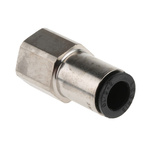 Legris LF3000 Series Straight Threaded Adaptor, G 1/4 Female to Push In 8 mm, Threaded-to-Tube Connection Style