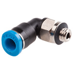 Festo QS Series Elbow Threaded Adaptor, M5 Male to Push In 4 mm, Threaded-to-Tube Connection Style, 153333