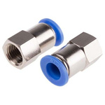 RS PRO Straight Threaded Adaptor, R 3/8 to Push In 10 mm, Threaded-to-Tube Connection Style