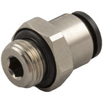 RS PRO Push-in Fitting, G 1/8 Male to Push In 4 mm, Threaded-to-Tube Connection Style