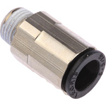 Legris LF3000 Series Straight Threaded Adaptor, R 1/8 Male to Push In 8 mm, Threaded-to-Tube Connection Style