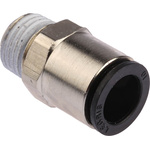 Legris LF3000 Series Straight Threaded Adaptor, R 1/4 Male to Push In 10 mm, Threaded-to-Tube Connection Style