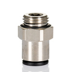 Legris LF3000 Series Straight Threaded Adaptor, G 1/4 Male to Push In 8 mm, Threaded-to-Tube Connection Style