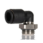 Legris LF3000 Series Elbow Threaded Adaptor, G 1/4 Male to Push In 8 mm, Threaded-to-Tube Connection Style