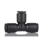 Legris LF3000 Series Tee Tube-to-Tube Adaptor Push In 8 mm, Push In 8 mm to Push In 8 mm, Tube-to-Tube Connection Style