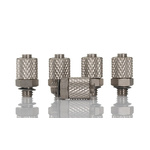 SMC M Series Straight Threaded Adaptor, M5 Male to Push In 6 mm, Threaded-to-Tube Connection Style