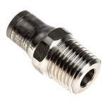 Legris LF3800 Series Straight Threaded Adaptor, R 1/4 Male to Push In 6 mm, Threaded-to-Tube Connection Style