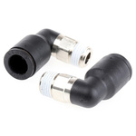 Legris LF3000 Series Elbow Threaded Adaptor, R 1/8 Male to Push In 8 mm, Threaded-to-Tube Connection Style