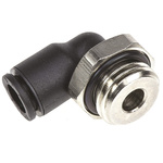 Legris LF3000 Series Elbow Threaded Adaptor, G 1/4 Male to Push In 6 mm, Threaded-to-Tube Connection Style
