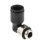 Legris LF3000 Series Elbow Threaded Adaptor, G 1/8 Male to Push In 8 mm, Threaded-to-Tube Connection Style