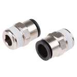 Legris LF3000 Series Straight Threaded Adaptor, R 3/8 Male to Push In 10 mm, Threaded-to-Tube Connection Style