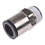 Legris LF3000 Series Straight Threaded Adaptor, R 3/8 Male to Push In 12 mm, Threaded-to-Tube Connection Style