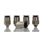 Legris LF3000 Series Straight Threaded Adaptor, M5 Male to Push In 6 mm, Threaded-to-Tube Connection Style