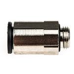 Legris LF3000 Series Straight Threaded Adaptor, G 1/8 Male to Push In 8 mm, Threaded-to-Tube Connection Style