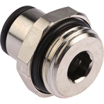 Legris LF3000 Series Straight Threaded Adaptor, G 1/2 Male to Push In 10 mm, Threaded-to-Tube Connection Style