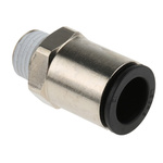 Legris LF3000 Series Straight Threaded Adaptor, R 1/4 Male to Push In 12 mm, Threaded-to-Tube Connection Style