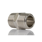 Legris LF3000 Series Straight Threaded Adaptor, R 1/2 Male to R 1/2 Male, Threaded Connection Style