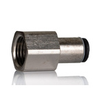 Legris LF3000 Series Straight Threaded Adaptor, G 1/4 Female to Push In 6 mm, Threaded-to-Tube Connection Style