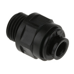 John Guest PM Series Straight Threaded Adaptor, G 1/4 Male to Push In 6 mm, Threaded-to-Tube Connection Style