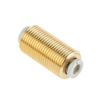 SMC KQ2 Series Bulkhead Tube-to-Tube Adaptor, Push In 4 mm to Push In 4 mm, Tube-to-Tube Connection Style