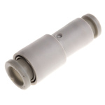 SMC KQ2 Series Straight Tube-to-Tube Adaptor, Push In 4 mm to Push In 6 mm, Tube-to-Tube Connection Style