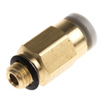 SMC KQ2 Series Straight Threaded Adaptor, M5 Male to Push In 4 mm, Threaded-to-Tube Connection Style