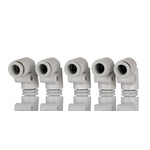 SMC KQ2 Series Elbow Tube-toTube Adaptor, Push In 6 mm to Push In 6 mm, Tube-to-Tube Connection Style