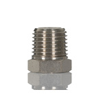 SMC Straight Threaded Adaptor, R 1/4 Male to R 1/8 Female, Threaded Connection Style