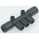 Legris LF3000 Series Tee Tube-to-Tube Adaptor Push In 4 mm, Push In 6 mm to Push In 6 mm, Tube-to-Tube Connection Style