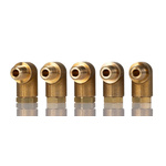 Norgren Enots 36 Series Elbow Threaded Adaptor, R 1/8 Male to Push In 6 mm, Threaded-to-Tube Connection Style