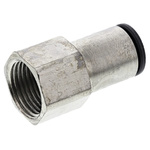 Legris LF3000 Series Straight Threaded Adaptor, G 3/8 Female to Push In 10 mm, Threaded-to-Tube Connection Style