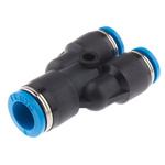 Festo QSY Series Y Tube-to-Tube Adaptor, Push In 8 mm to Push In 6 mm, Tube-to-Tube Connection Style, 153154