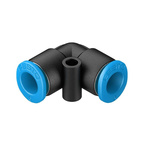 Festo QSL Series Elbow Tube-toTube Adaptor, Push In 6 mm to Push In 6 mm, Tube-to-Tube Connection Style, 153345